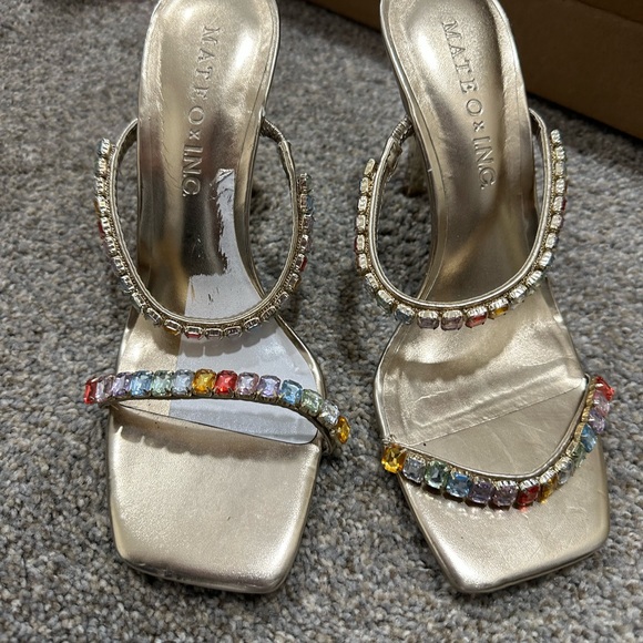 Multicolored rhinestone sandals - Picture 2 of 5